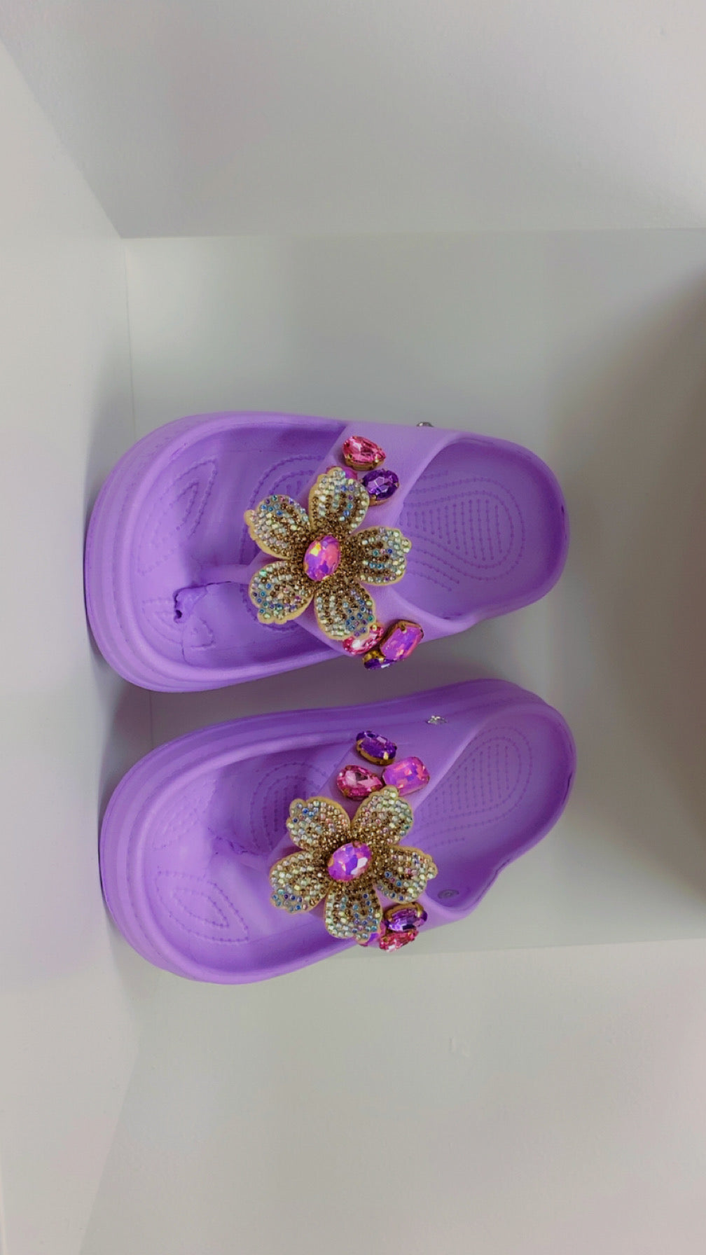 Girls Bejeweled Foam Sandals