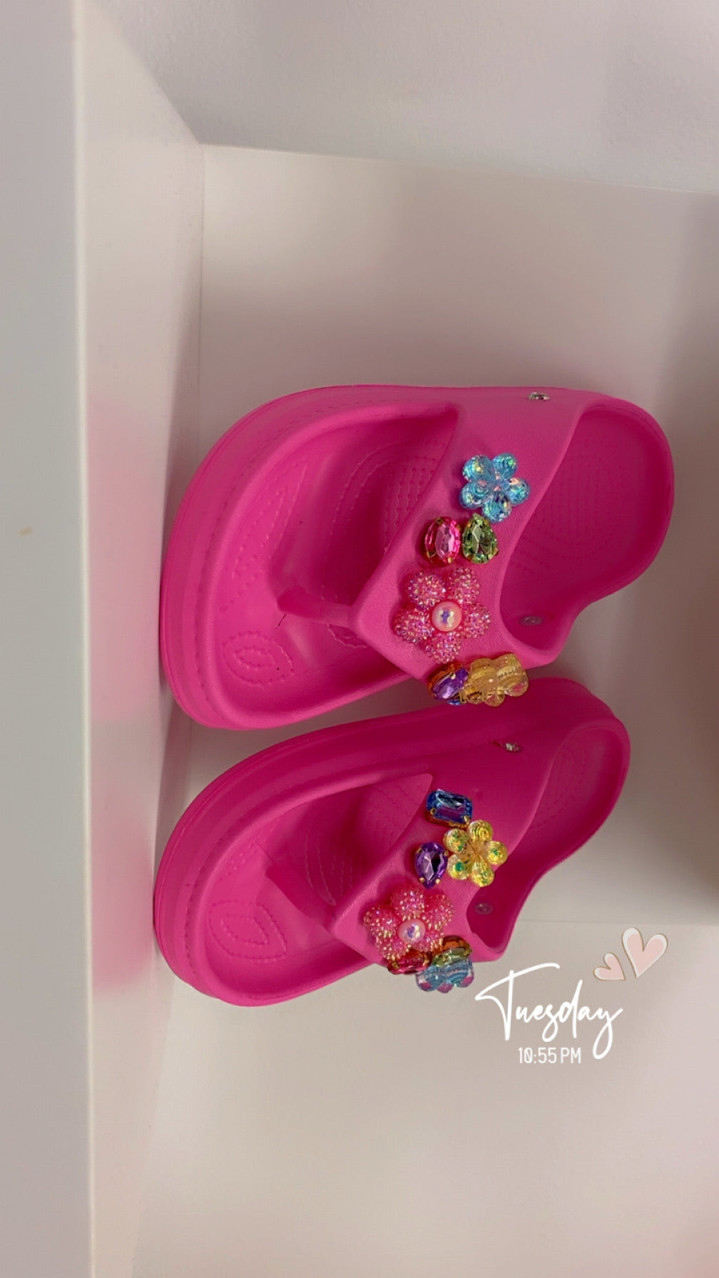 Girls Bejeweled Foam Sandals