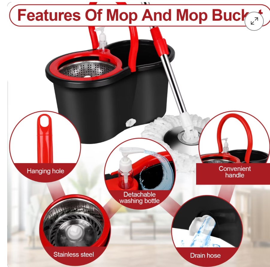 360 Rotating Mop Bucket