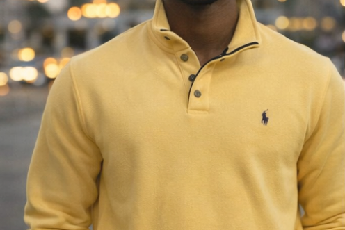 Men’s Quarter-Button Pullover Sweater