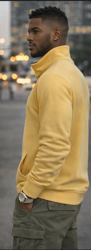 Men’s Quarter-Button Pullover Sweater